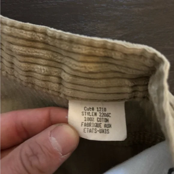 Vintage BC Ethic Pants Men 34 Tan Corduroy EZ Fit VTG Y2K SURF GRUNGE EMO - Picture 6 of 6